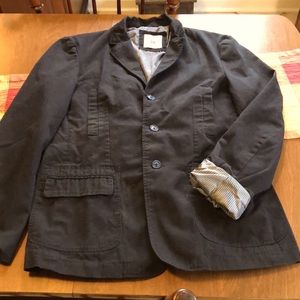 Men’s Navy Blue Cotton Three-Button Sports Jacket Blazer. Lined. Size L. Pronto.